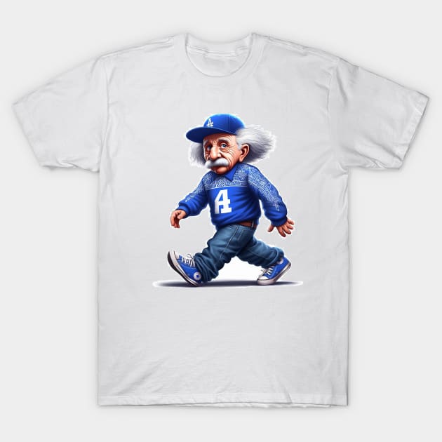 What If Einstein Was A Crip?  #2 T-Shirt by High Voltage Graphics